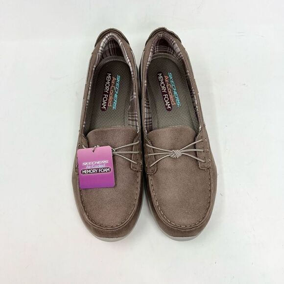 Skechers Arya Sail With Me Loafers Womens 11 Taupe Slip-On Round Toe Memory Foam - Picture 6 of 10